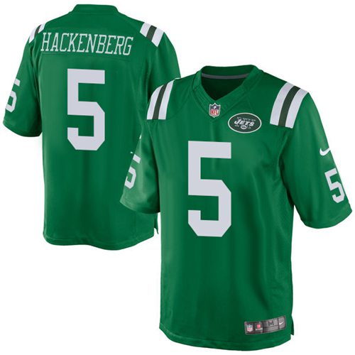 Nike Jets #5 Christian Hackenberg Green Men's Stitched NFL Elite Rush Jersey