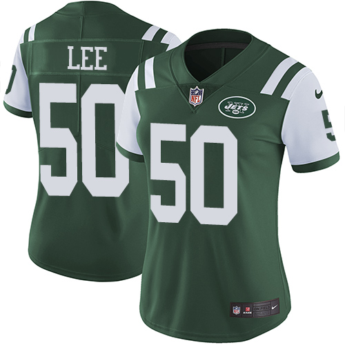 Nike Jets #50 Darron Lee Green Team Color Women's Stitched NFL Vapor Untouchable Limited Jersey