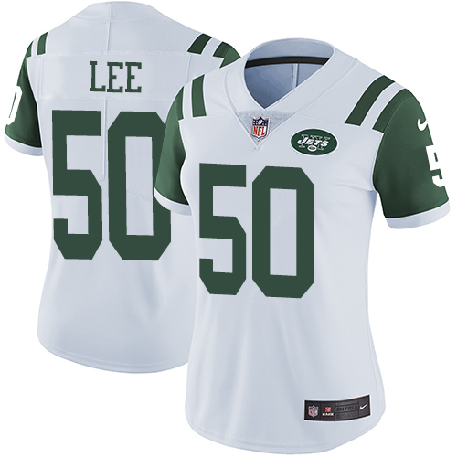 Nike Jets #50 Darron Lee White Women's Stitched NFL Vapor Untouchable Limited Jersey