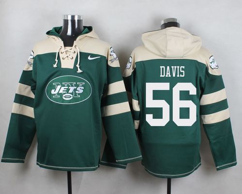 Nike Jets #56 Demario Davis Green Player Pullover NFL Hoodie