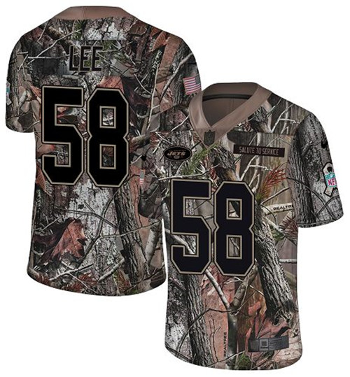 Nike Jets #58 Darron Lee Camo Men's Stitched NFL Limited Rush Realtree Jersey