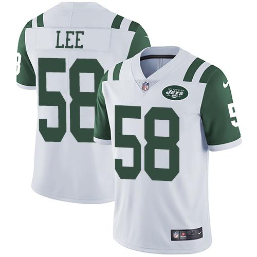 Nike Jets #58 Darron Lee White Men's Stitched NFL Vapor Untouchable Limited Jersey