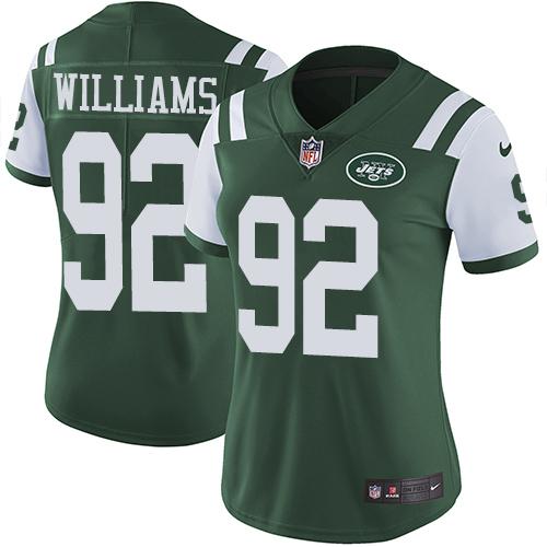 Nike Jets #92 Leonard Williams Green Team Color Women's Stitched NFL Vapor Untouchable Limited Jersey