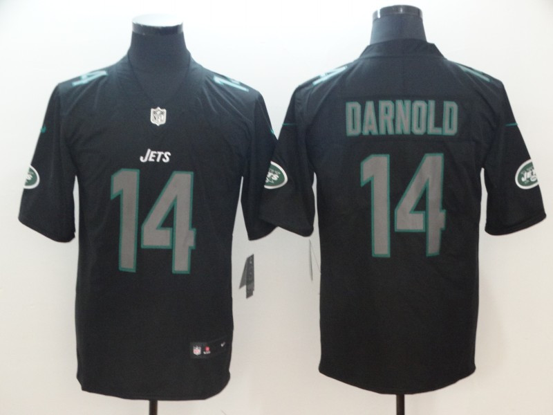 Nike Jets 14 Sam Darnold Black Impact Rush Limited Jersey