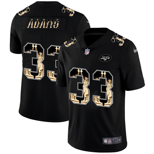 Nike Jets 33 Jamal Adams Black Statue Of Liberty Limited Jersey