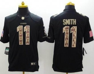 Nike Kansas City Chiefs #11 Alex Smith Black NFL Limited Salute to Service jersey