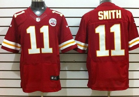 Nike Kansas City Chiefs #11 Alex Smith Red Elite Jerse