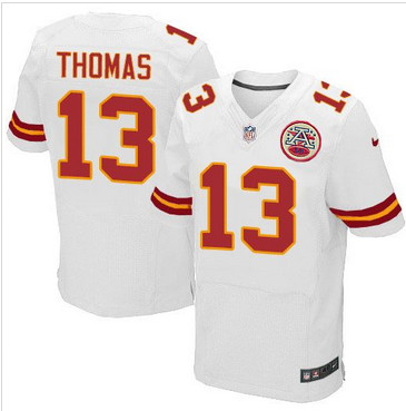 Nike Kansas City Chiefs #13 De'Anthony Thomas White Men's Stitched NFL Elite Jersey