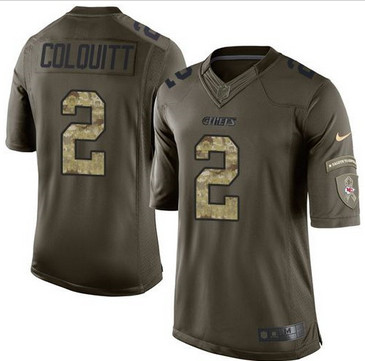 Nike Kansas City Chiefs #2 Dustin Colquitt Green Men's Stitched NFL Limited Salute to Service Jersey