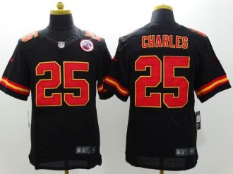 Nike Kansas City Chiefs #25 Charles Black Men's NFL Elite Jerseys