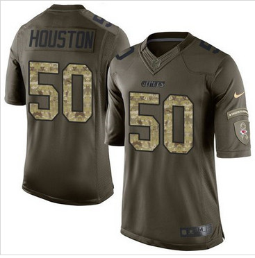 Nike Kansas City Chiefs #50 Justin Houston Green Men's Stitched NFL Limited Salute to Service Jersey