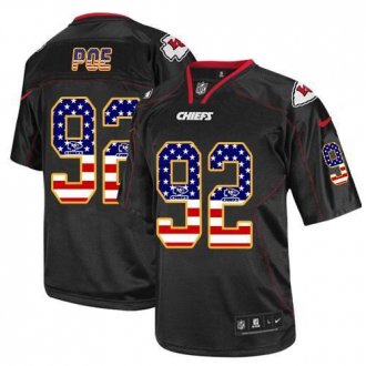 Nike Kansas City Chiefs #92 Dontari Poe Black NFL Elite USA Flag Fashion Jersey