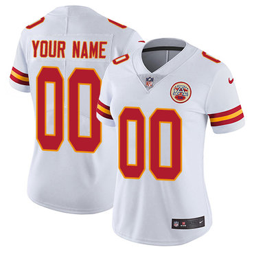 Nike Kansas City Chiefs Elite White Road Women's Jersey NFL  Vapor Untouchable Customized jerseys