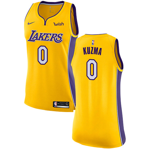 Nike Lakers #0 Kyle Kuzma Gold Women's NBA Swingman Icon Edition Jersey