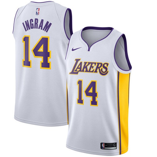 Nike Lakers #14 Brandon Ingram White NBA Swingman Association Edition Jersey