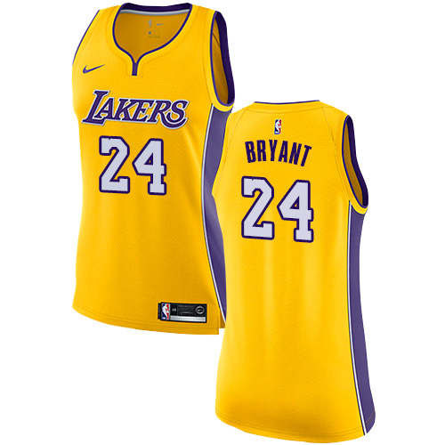 Nike Lakers #24 Kobe Bryant Gold Women's NBA Swingman Icon Edition Jersey