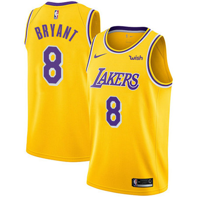 Nike Lakers #8 Kobe Bryant Gold NBA Swingman Icon Edition Jersey