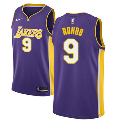 Nike Lakers #9 Rajon Rondo Purple Women's NBA Swingman Statement Edition Jersey