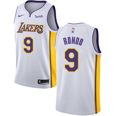 Nike Lakers #9 Rajon Rondo White Women's NBA Swingman Association Edition Jersey