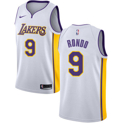 Nike Lakers #9 Rajon Rondo White Women's NBA Swingman Association Edition Jersey