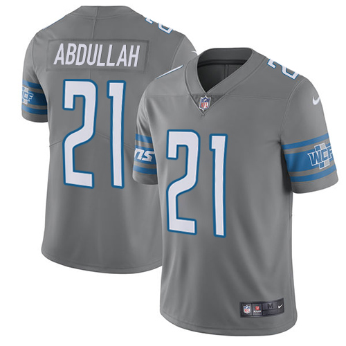 Nike Lions #21 Ameer Abdullah Gray Youth Stitched NFL Limited Rush Jersey
