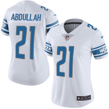 Nike Lions #21 Ameer Abdullah White Women's Stitched NFL Limited Jersey