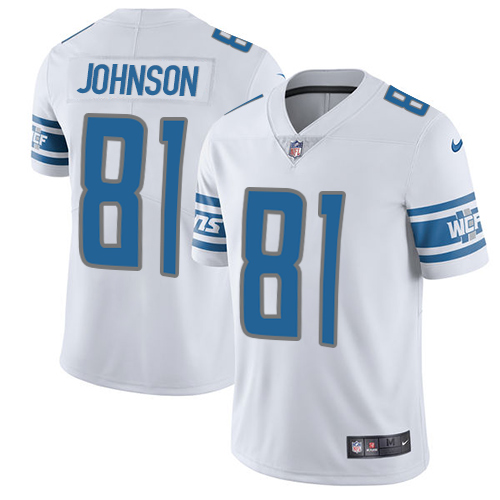 Nike Lions #81 Calvin Johnson White Youth Stitched NFL Limited Jersey