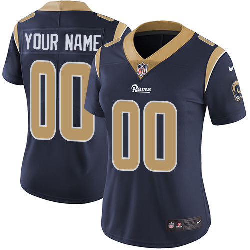 Nike Los Angeles Rams  Elite Navy Blue Home Women's Jersey NFL Customized jerseys