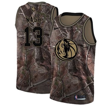 Nike Mavericks #13 Steve Nash Camo NBA Swingman Realtree Collection Jersey