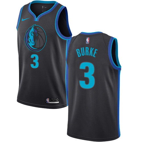 Nike Mavericks #3 Trey Burke Anthracite NBA Swingman City Edition 2018 19 Jersey