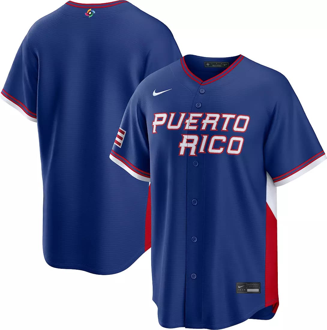 Nike Men's 2026 World Baseball Classic Puerto Rico Blank Road Jersey
