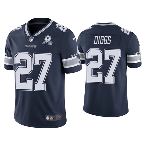 Nike Men's Cowboys #27 Trevon Diggs Navy Blue Established In 1960 Patch NFL Vapor Untouchable Limited Jersey