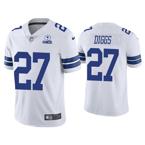 Nike Men's Cowboys #27 Trevon Diggs White Established In 1960 Patch NFL Vapor Untouchable Limited Jersey