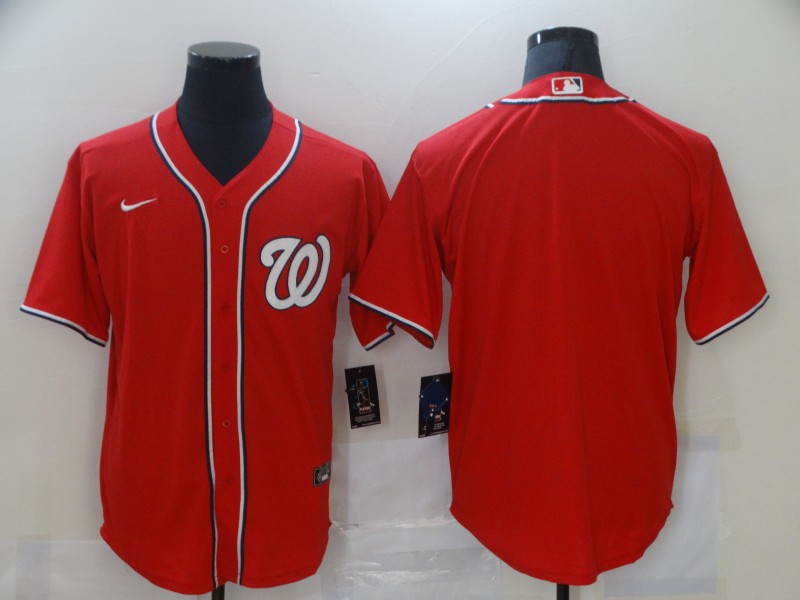 Nike Men's Washington Nationals Red  Blank Coolbase Jersey
