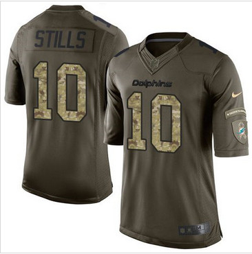 Nike Miami Dolphins #10 Kenny Stills Green Men's Stitched NFL Limited Salute to Service Jersey