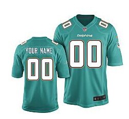 Nike Miami Dolphins Customized 2013 Green Game Jersey