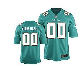 Nike Miami Dolphins Customized 2013 Green Limited Jersey