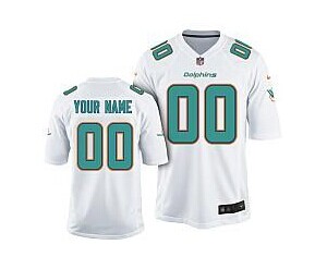 Nike Miami Dolphins Customized 2013 White Game Jersey