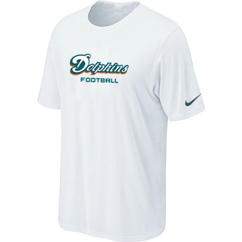 NEW NFL Miami Dolphins Sideline Legend Authentic Font Dri-fit T-Shirt White
