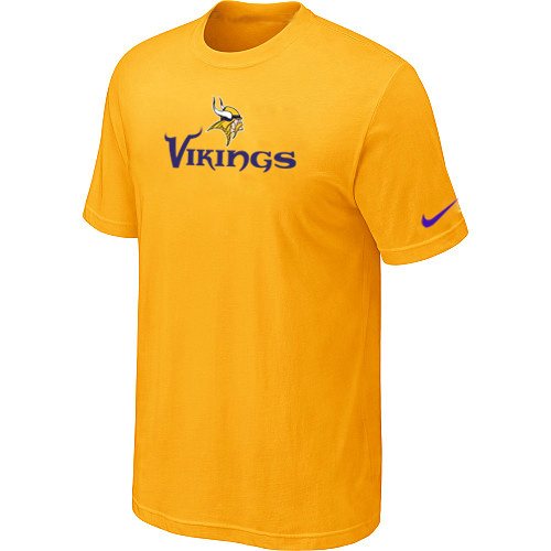 NEW NFL Minnesota Vikings Authentic Logo T-Shirt Yellow