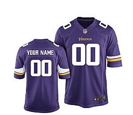 Nike Minnesota Vikings Customized 2013 Purple Game Jersey