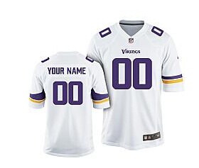 Nike Minnesota Vikings Customized 2013 White Elite Jersey