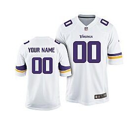 Nike Minnesota Vikings Customized 2013 White Game Jersey