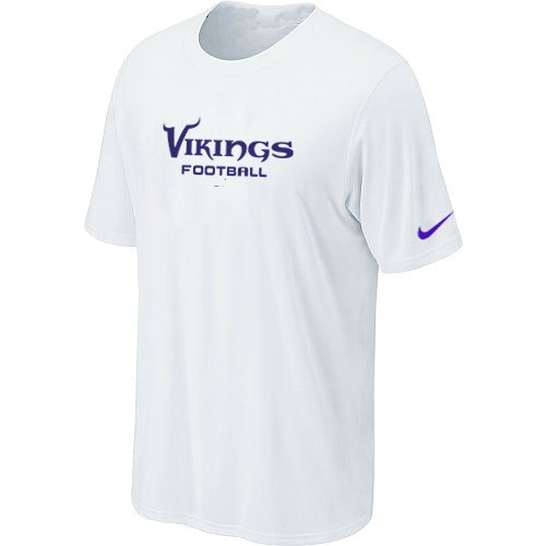 NEW NFL Minnesota Vikings Sideline Legend Authentic Font Dri-fit T-Shirt White