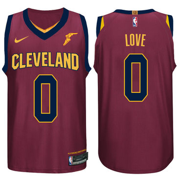 Nike NBA Cleveland Cavaliers #0 Kevin Love Jersey 2017 18 New Season Wine Red Jersey