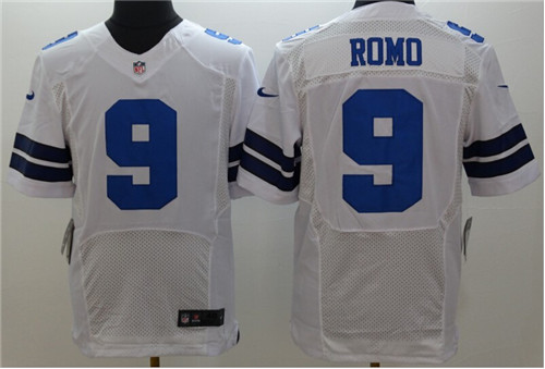 Nike NFL Jersey Dallas Cowboys #9 Tony Romo White Elite Style Stitched Jersey