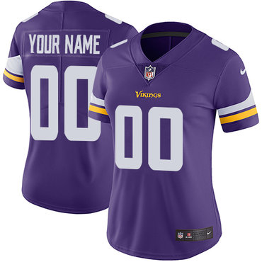 Nike NFL Minnesota Vikings Vapor Untouchable Customized Limited Purple Home Women's Jersey