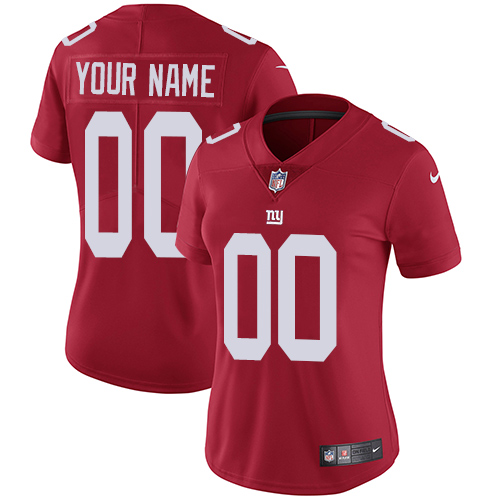 Nike NFL New York Giants Vapor Untouchable Customized Elite Red Alternate Women's Jersey