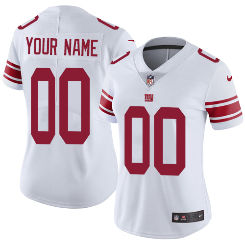 Nike NFL New York Giants Vapor Untouchable Customized Limited White Road Women's Jersey