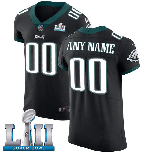 Nike NFL Philadelphia Eagles Vapor Untouchable Customized Super Bowl LII Elite Black Alternate Men's Jersey